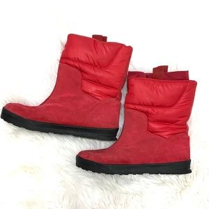 Red Insulated Lands End Snow boots Size 10